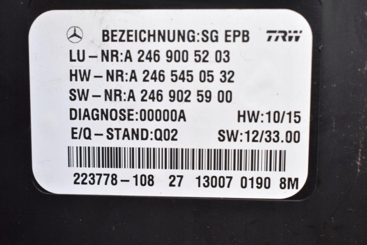 CONTRÔLEUR MODULE FREINS MANUEL A2469005203 MERCEDES CLA C117 13-16