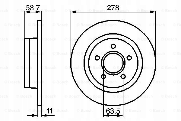 DISCOS ZAPATAS PARTE TRASERA BOSCH FORD TRANSIT CONNECT 