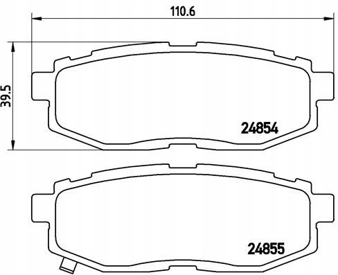 ZAPATAS HAM. PARTE TRASERA SUBARU TRIBECA 05- PARTE TRASERA 