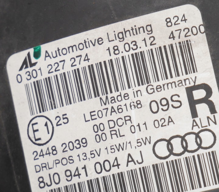 AUDI TT TTS 8J0 BI-XENON LED PHARE DROITE AVANT PROJECTEUR 8J0941004AJ