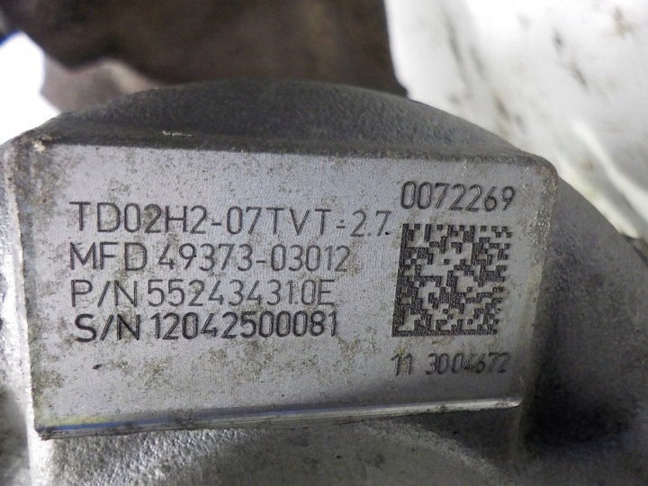 ALFA ROMEO MITO FIAT 500 0.9 TWINAIR TURBOCOMPRESSEUR 552434310E