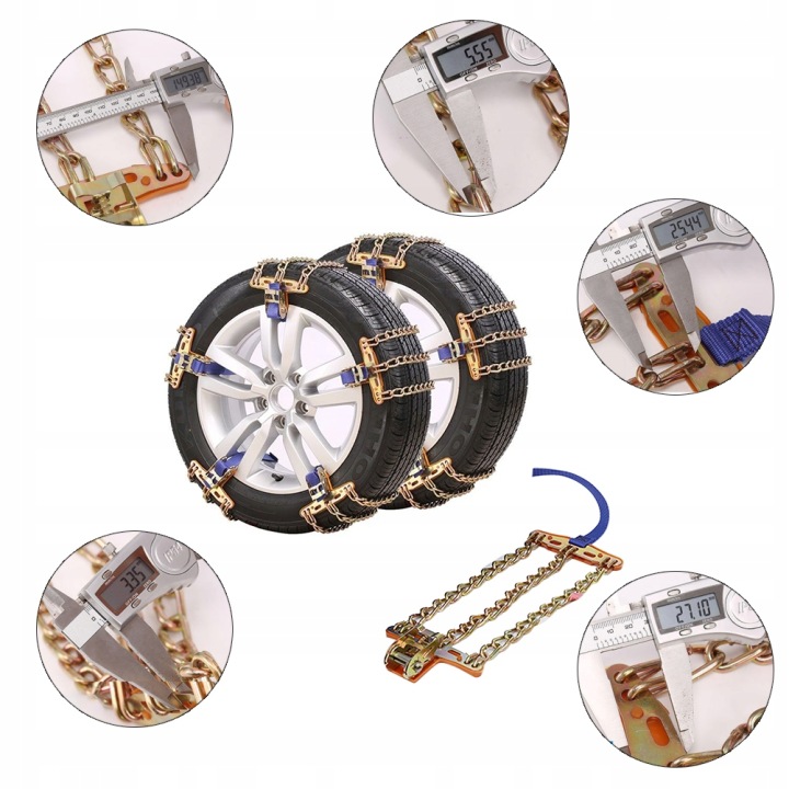 LANCUCHY SNIEGOWE SEKCYJNE 205-225 MM CHAÎNE ANTIDÉRAPANT PNEUS SAMOCHODO
