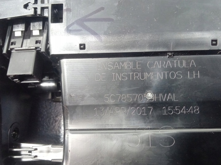 VW JETTA VI 5C6 GRILLES CONDUIT D'AIR AIR CENTRALE AVANT 5C7819728