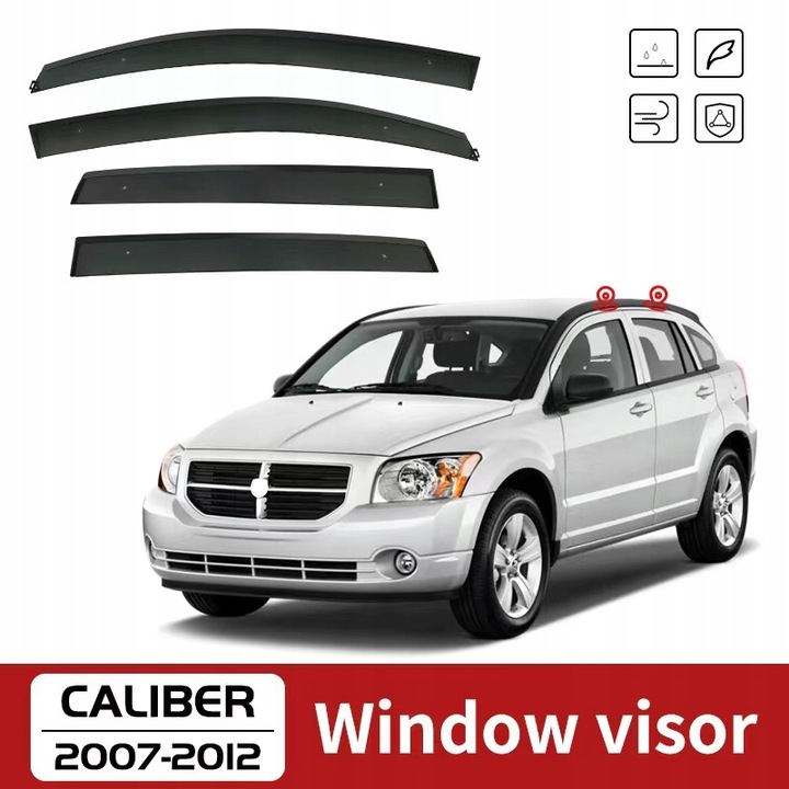 WIZJER PARA DE PUERTA DODGE CALIBER 2007-2012 VENTANA SAMO 