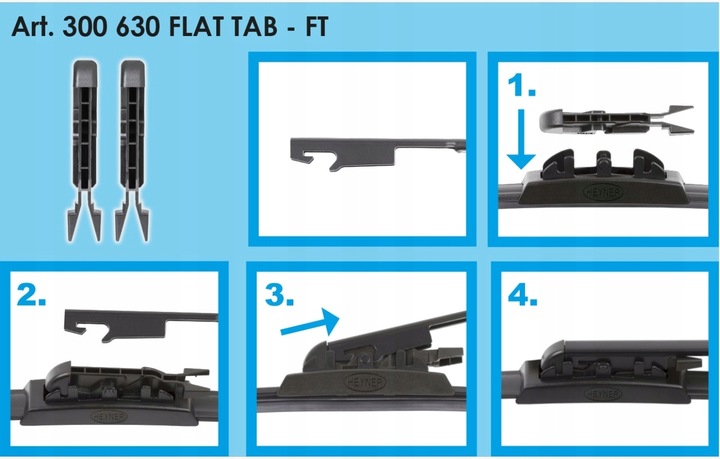 HEYNER 300634 ADAPTADOR TLMG LIMPIAPARABRISAS ESCOBILLAS 2 PIEZAS 