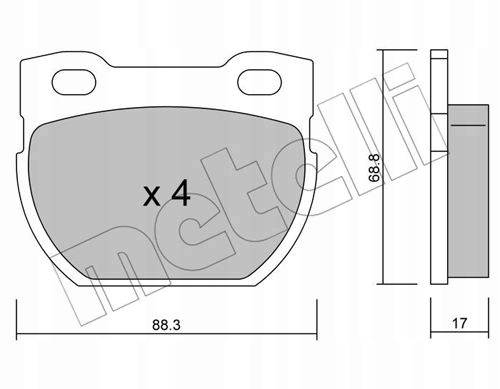 METELLI 22-0354-1 KIT PLAQUETTES FREINS FREINS DISQUE
