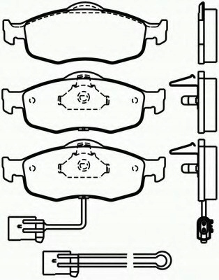 ZAPATAS DE FRENADO PARTE DELANTERA FORD MONDEO -00, COGUAR -01 