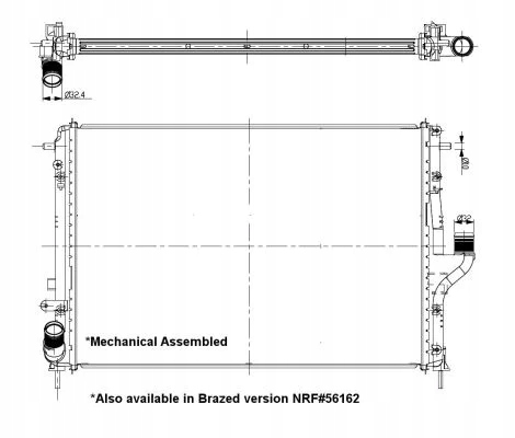 NRF 53092 CHLODNICA, SISTEMA DE REFRIGERACIÓN DEL MOTOR 