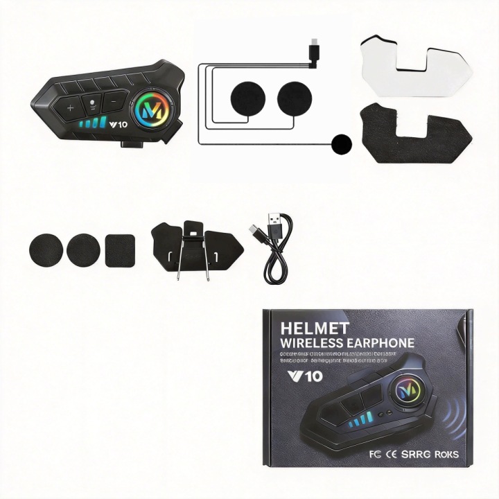 INTERCOM MOTOCYCLETTE BLUETOOTH Y10 UNIVERSEL AVEC MIKROFONEM HYBRYDOWYM