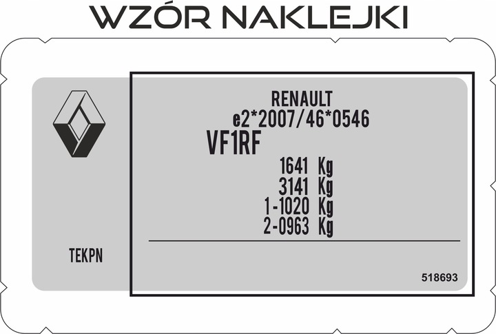 PEGADURA TABLA LIMPIA RENAULT 