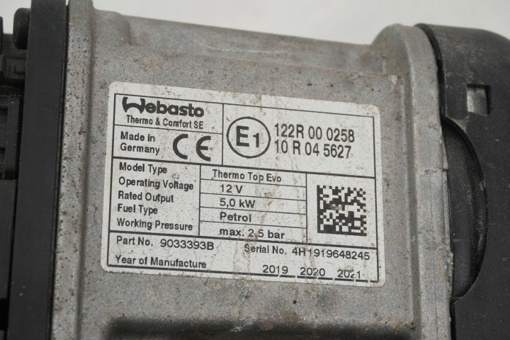 CHAUFFAGE DE STATIONNEMENT WEBASTO VW PASSAT B8 3Q0815005AA