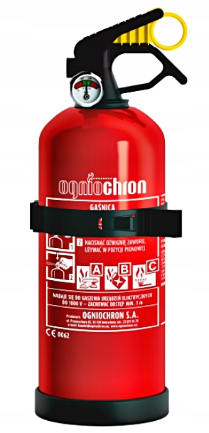 EXTINGUIDOR DE AUTOMÓVIL DE POLVO 1KG GP-1 + MANOMETR 