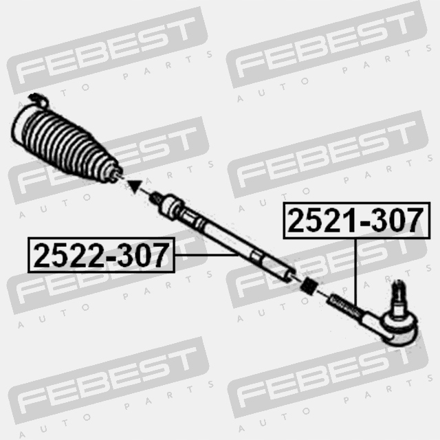 EMBOUT BIELLE DE POUSSÉE FEBEST 2521-307