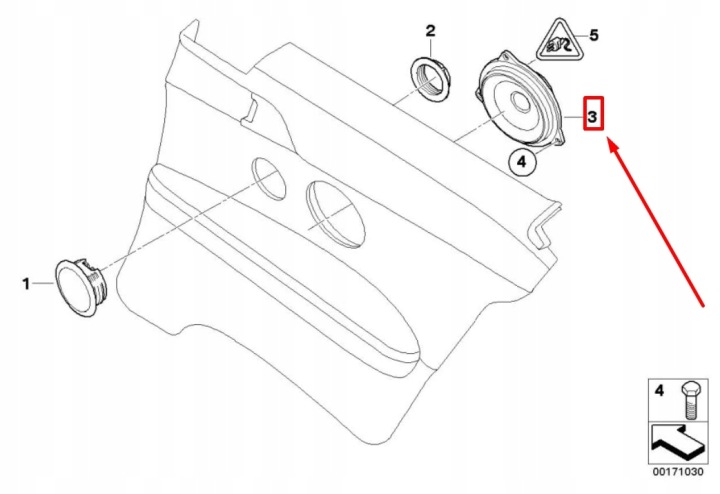 BMW 6 E63 HAUT-PARLEUR PORTES AVANT DROITS 9143147 65139143147