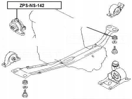 BOLSA DEL MOTOR DERECHA NISSAN PRIMERA 1996- 