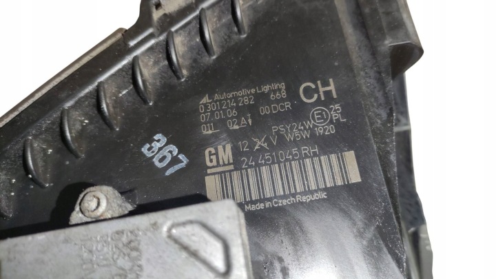 PHARE AVANT DROITE OPEL ZAFIRA B BI-XENON ROTATIF EUROPE ENSEMBLE 24451045RH