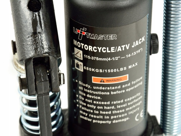 GEKO ÉLÉVATEUR MOTOCYCLETTE ATV 680KG 130–430MM HYDRAULIQUE COURT