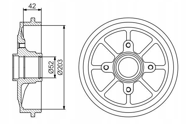 TAMBOUR DE FREIN 0 986 477 303 BOSCH TAMBOUR DE FREIN