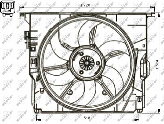 NRF VENTILATEUR RADIATEUR AVEC CHÂSSIS BMW 5 F10 5 F11 6 F12 6 F13