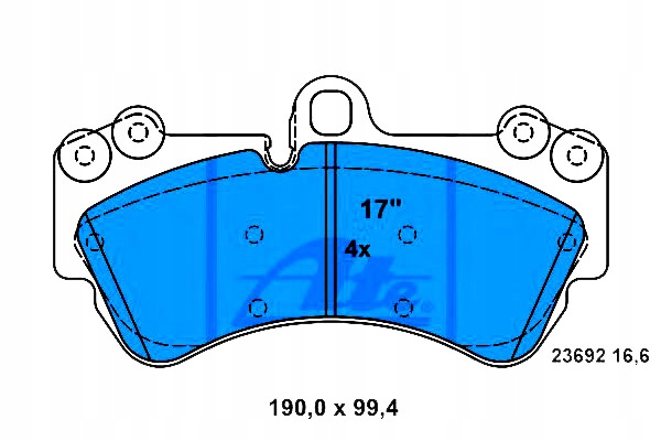 ATE PLAQUETTES HAM.PRZOD VW TOUAREG 02-