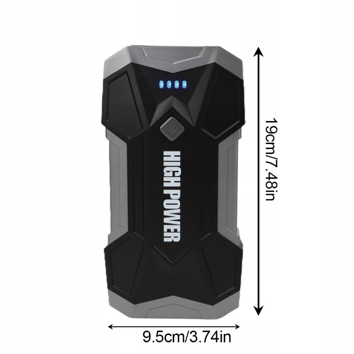 JUMP DÉMARREUR POWERBANK 4500A BOOSTER COMPRESSEUR AVEC 2 PORTY USB I LAMPE DE POCHE LED