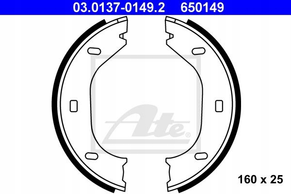 BRAKE SHOES BRAKE ATE 03.0137-0149 34411118053 