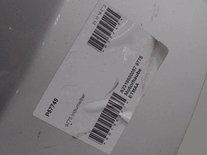 MERCEDES SL R231 AMG 12-16 CAPOT ORIGINAL 9775 IRIDIUMSILBER A2318800057