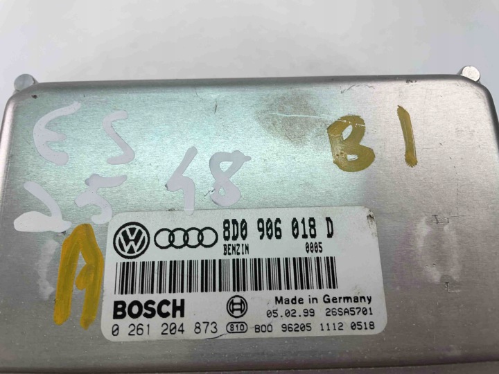 JEDNOSTA GESTIONNAIRE MOTEUR ECU AUDI A4 (8E2, B6) 0261204873 29070689 2002