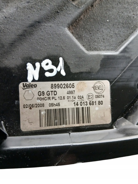 FIAT SCUDO II PHARE GAUCHE AVANT 89902605 VALEO