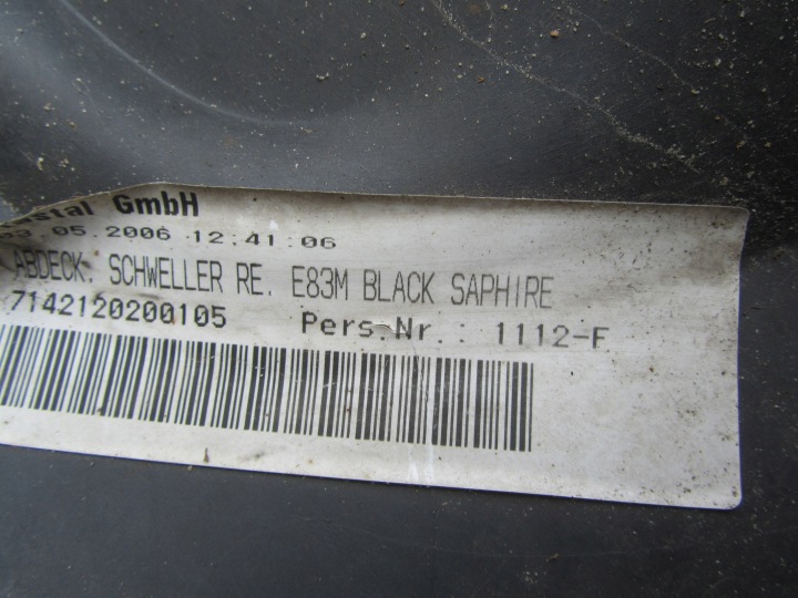 MOULURE SEUIL REVÊTEMENT SEUIL L/P BMW X3 E83 MODULE