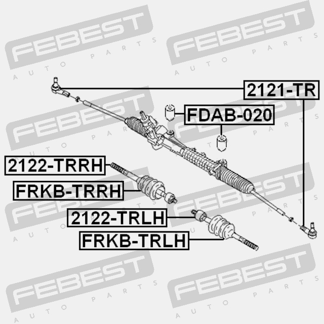 MANCHON COLONNE DE DIRECTION DIRECTION FEBEST FDAB-020