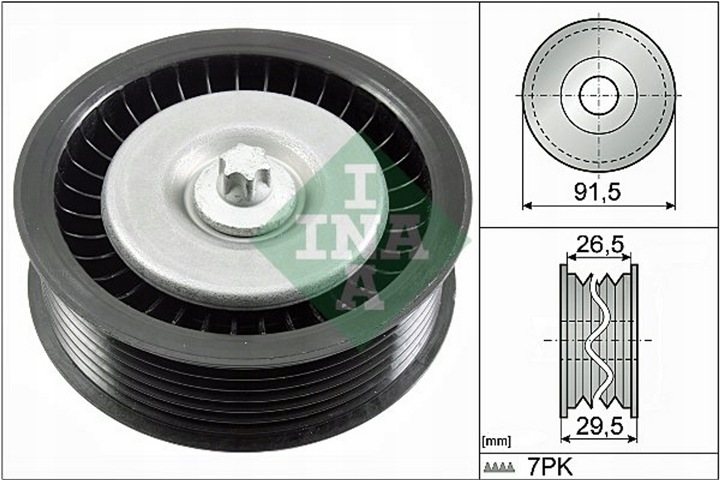 INA 532 0808 10 RUEDA DIRECCIONALES CORREA E300-E350 11- 