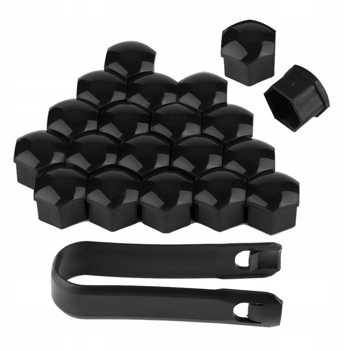 COLLECTEUR REVÊTEMENTS SUR BOULONS JANTES 21MM NOIR
