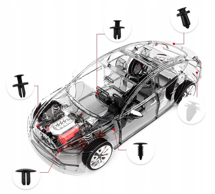 PASADORES ESPÁRRAGOS KLIPSY DE AUTOMÓVIL FORRO PLÁSTICO 655SZT +SCIAGACZE LYZKI 