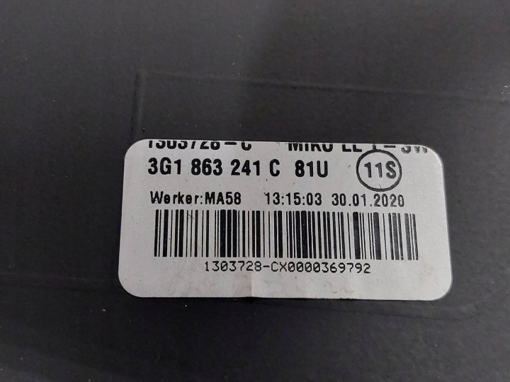 TUNNEL CENTRAL ACCOUDOIR VOLKSWAGEN PASSAT B8 LIFT 3G0907049D