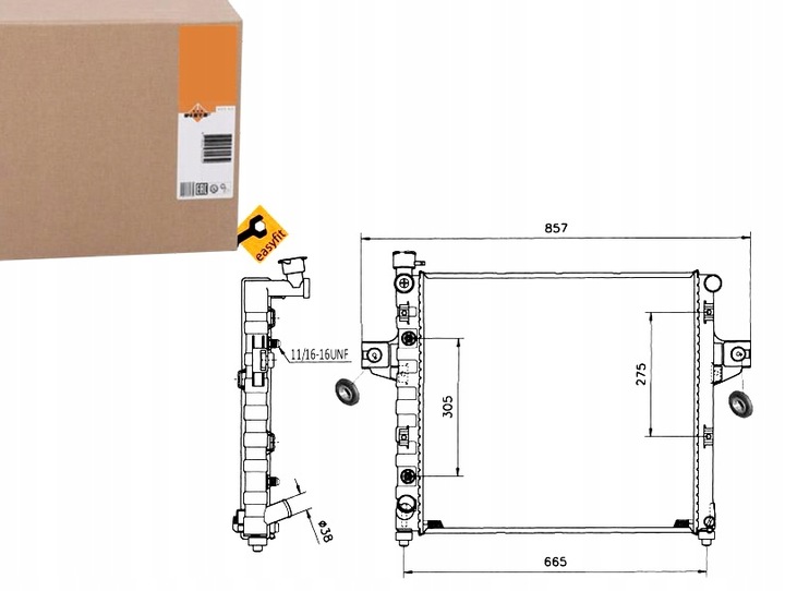 RADUADOR DE AGUA NRF 58112 JEEP GRAND CHEROKEE 4,0 9 