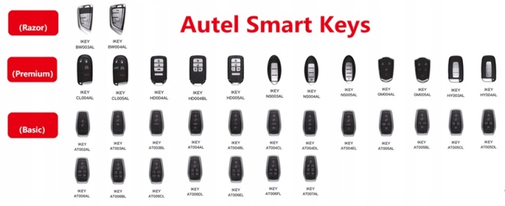 GÉNÉRATEUR CLÉS AUTEL MAXIIM KM100 KM100E +5 PCS AUTEL RAZOR STYLE