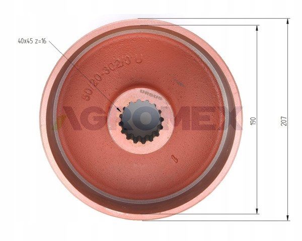 TAMBOUR DE FREIN C-330M ORIGINAL URSUS 50203020