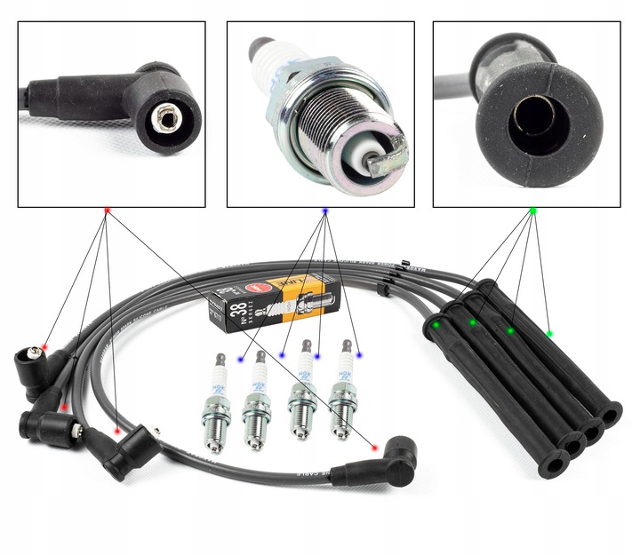 ZPR_53-0056_6717 ACCIONAMIENTO + BUJÍAS NGK RENAULT KANGOO 1.2 97- 