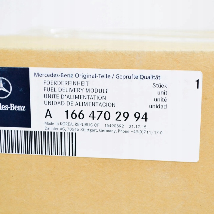 MODULE DOSTAWY CARBURANTS VERS RÉSERVOIR MERCEDES-BENZ GLE W166 A1664702994
