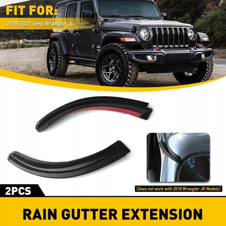 PARA JEEP WRANGLER JK 2007-2018 CONTINUACIÓN RYNNY DESZCZOWEJ DE AGUA W8D7 