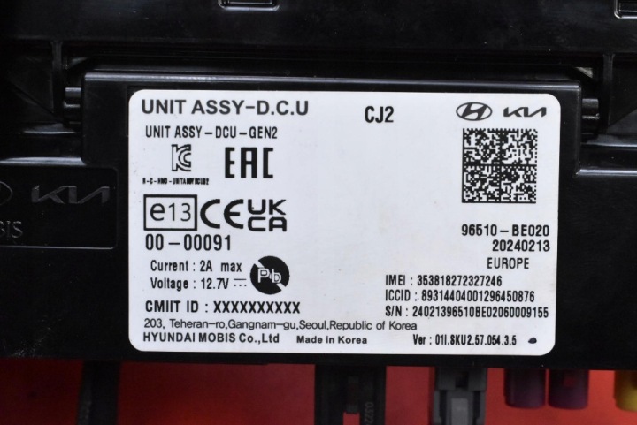 CONTRÔLEUR MODULE DCU 96510-BE020 HYUNDAI KONA 2 II 1.6 GDI HYBRID 105 KM 22-