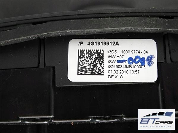 AUDI A6 A7 LECTEUR DE CARTE MONITEUR PANNEAU KIT MMI 4G0035182C 4G1919601C 4G191