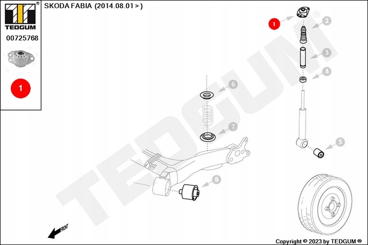 COUSSIN AMORTISSEUR 00725768 TEDGUM photo 6 - milautoparts-fr.ukrlive.com