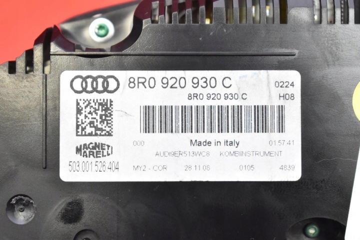 COMPTEUR TABLEAU DE BORD EUROPE 8R0920930C AUDI Q5 8R 2.0 TDI 170 KM QUATTRO 08-12