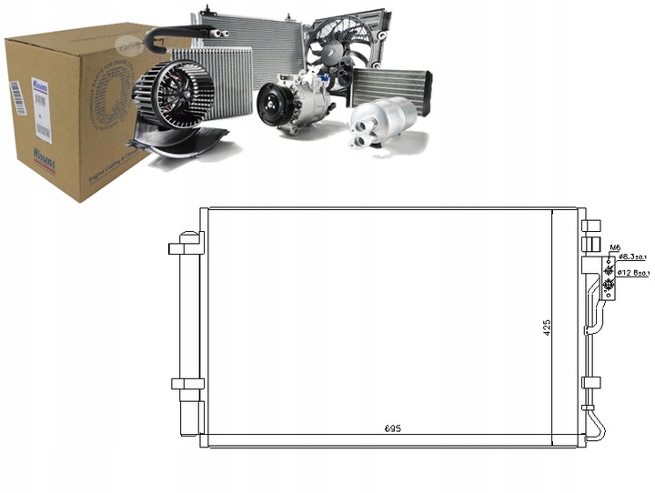 940216 CONDENSADOR DE ACONDICIONADOR KIA NISSENS 