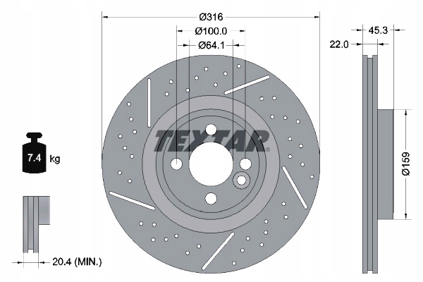 DISQUE DE FREIN FREIN AVANT VERS MINI COOPER 1,6-2,0 06-