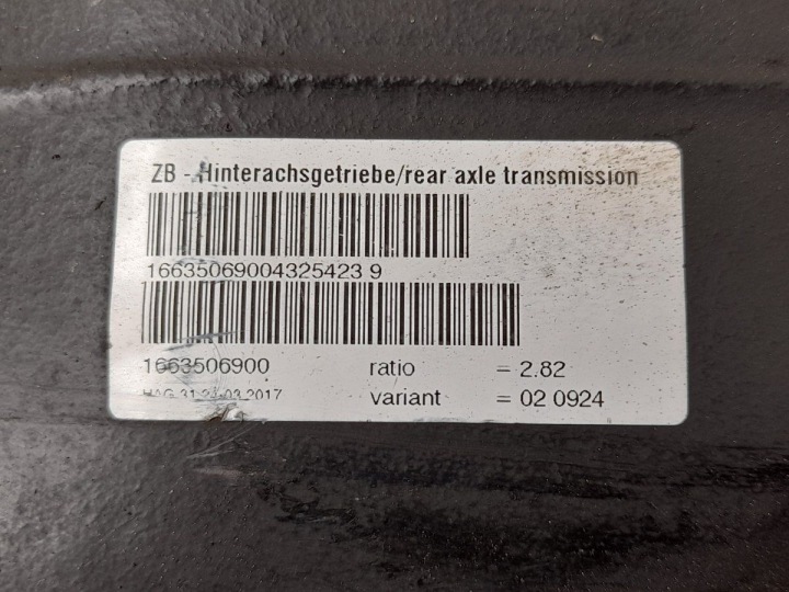 DIFFÉRENTIEL ARRIÈRE ARRIÈRE MERCEDES-BENZ GLE (W166 C292) 1663510208