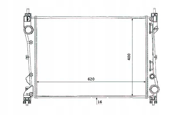 RADIATEUR VERS FIAT DOBLO 1,3 MULTIJET 10-