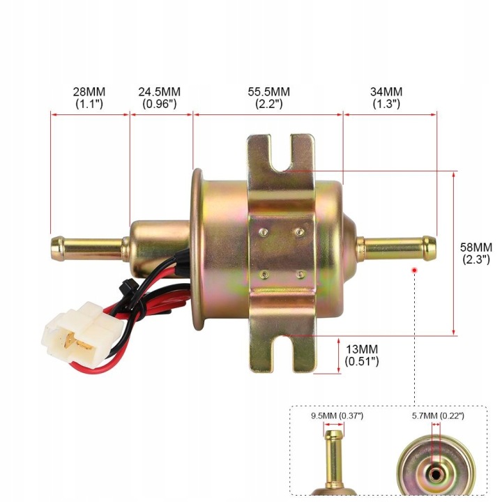 POMPE POMPE ÉLECTRIQUE PRZEPLYWOWA VERS CARBURANTS 12V